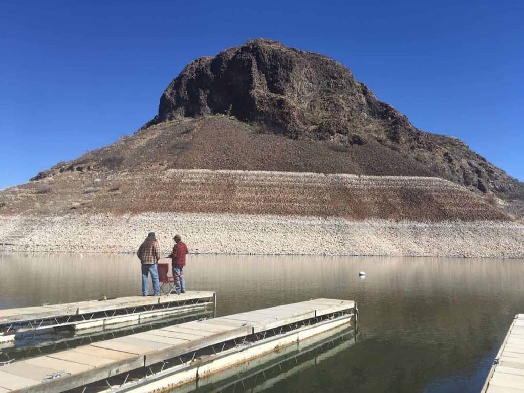 fishing from the dam site marina dock