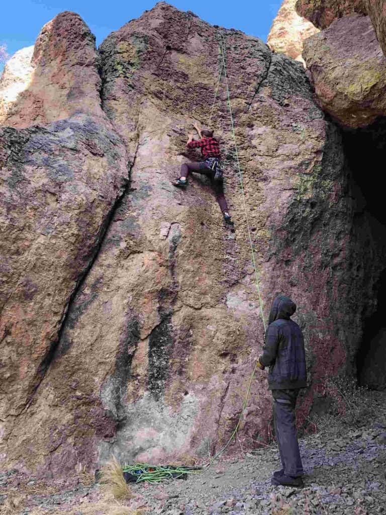 rock climbing drunken master at luna park in southern new mexico