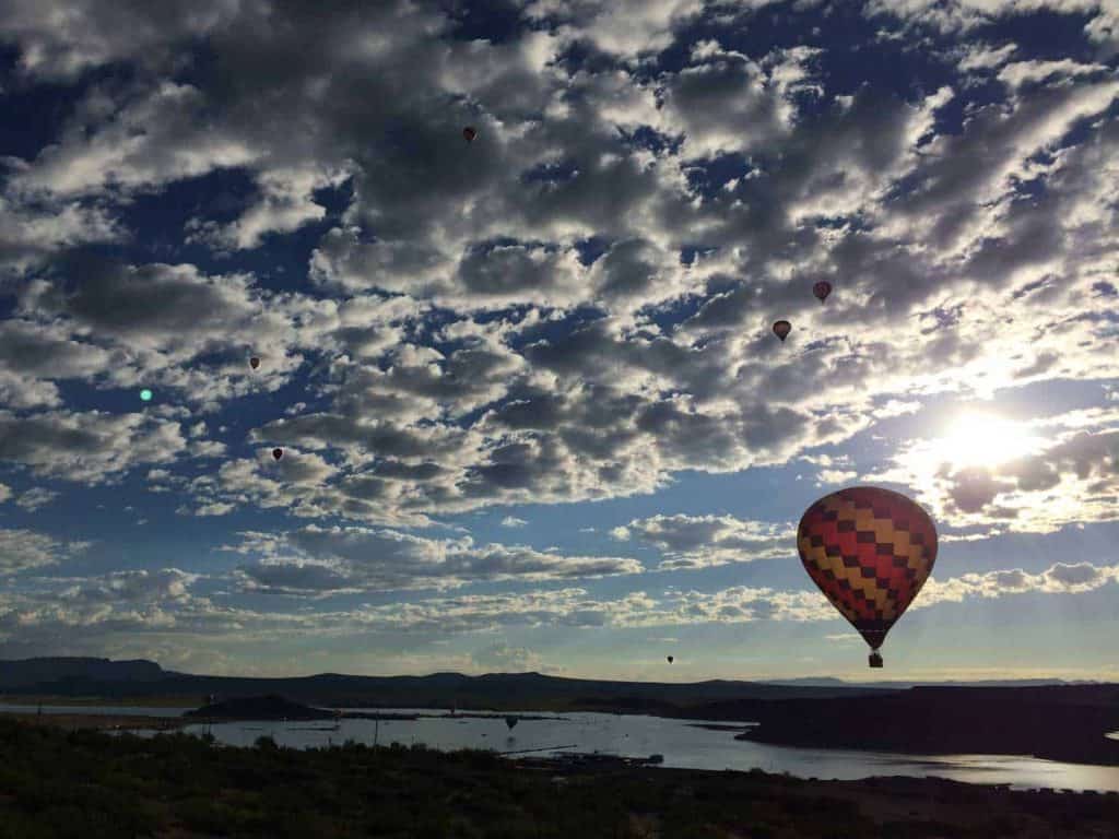 elephant butte balloon regatta early morning