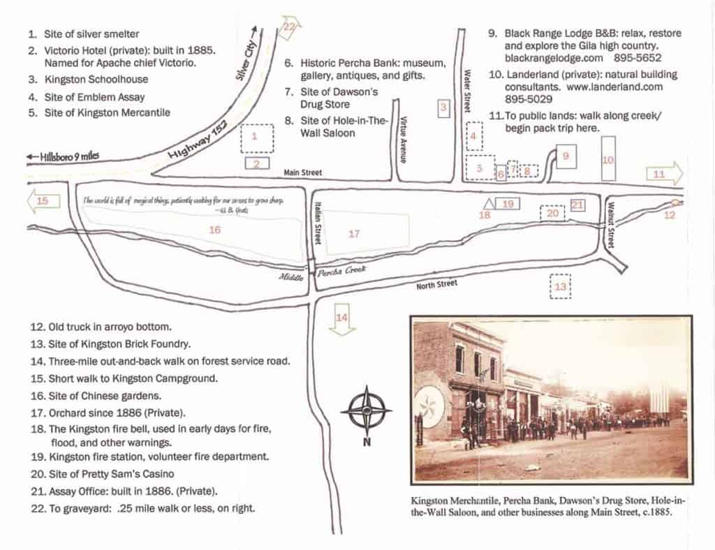 kingston new mexico walking map