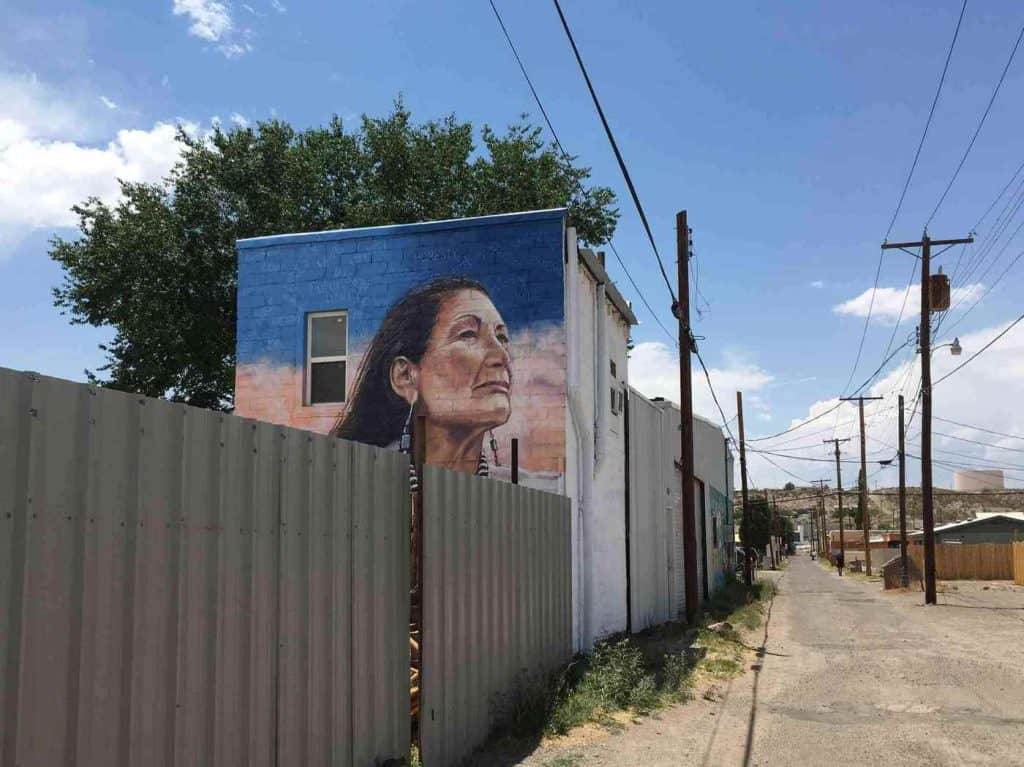 mural deb haaland austin arts center