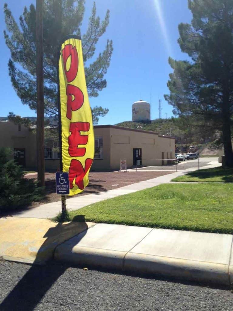 open sign at sjoa thrift store