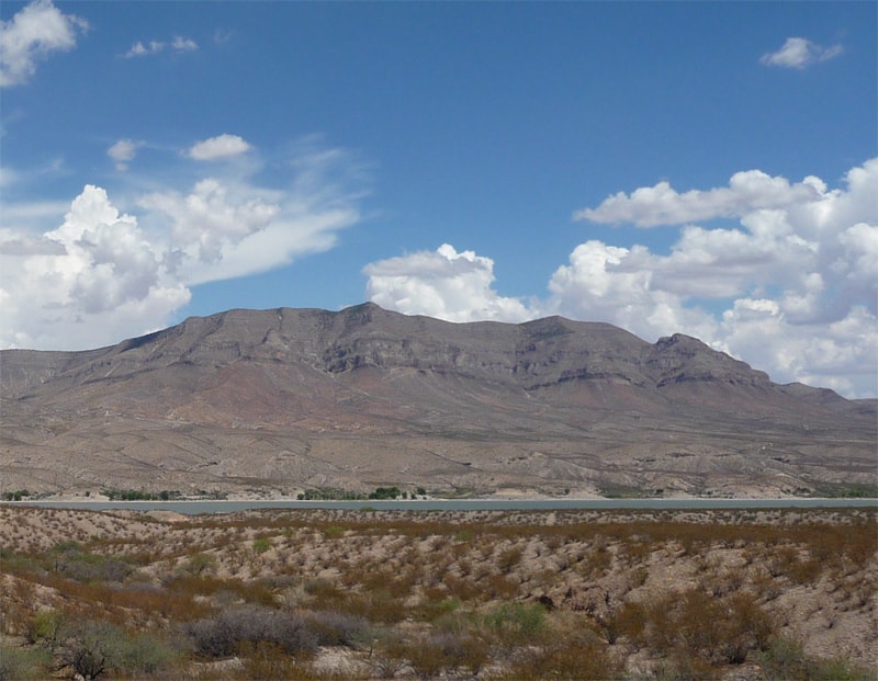 sleeping indian formation on the caballo mountains