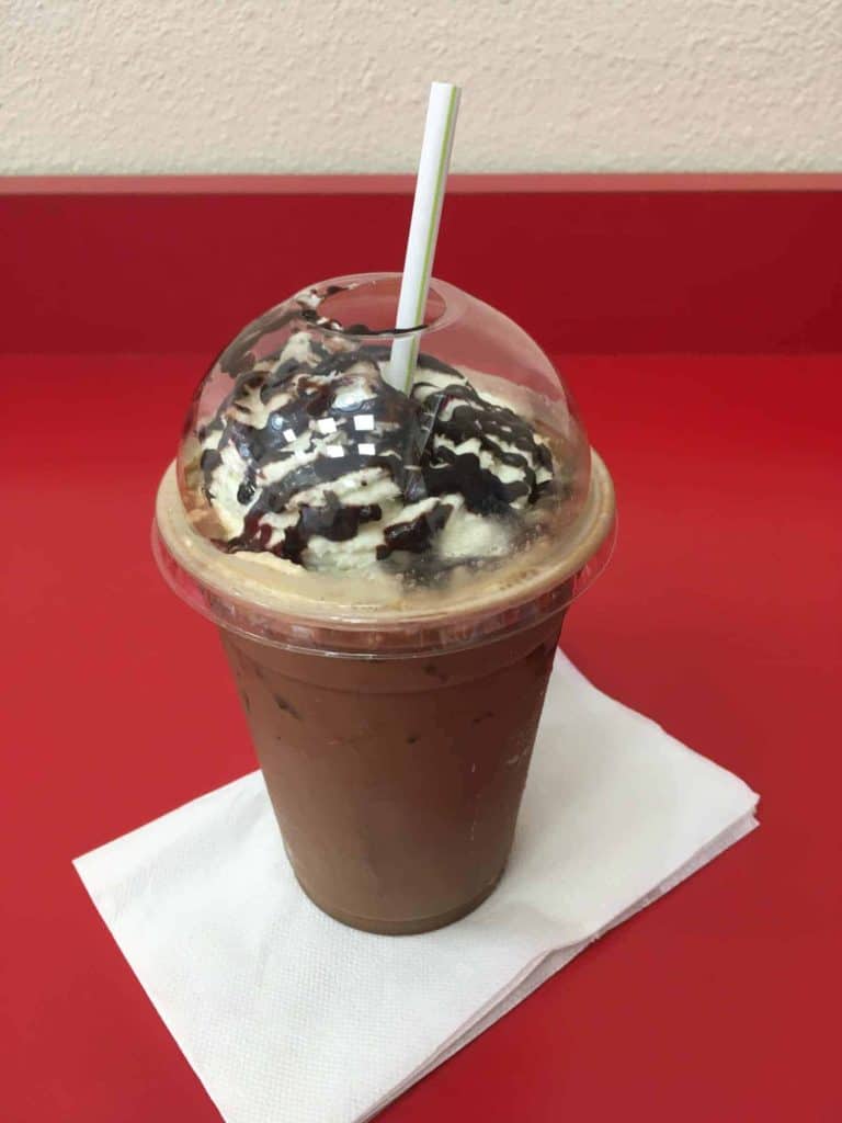 coffee express german chocolate iced mocha