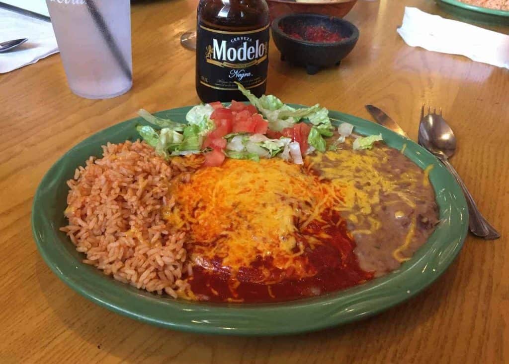 la cocina red enchilada plate