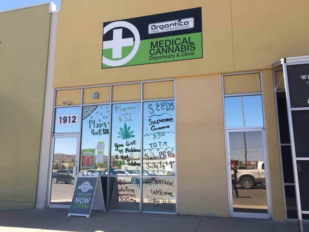 organtica dispensary storefront