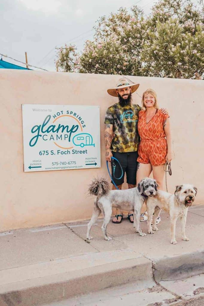 the owners of hot springs glamp camp - david and andrea