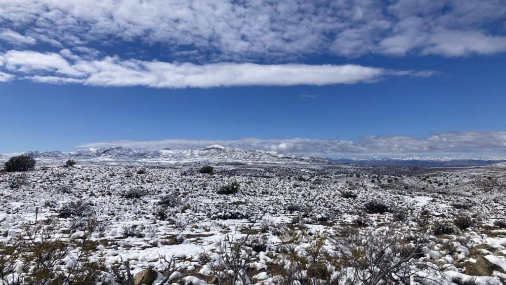 snow in rural sierra county