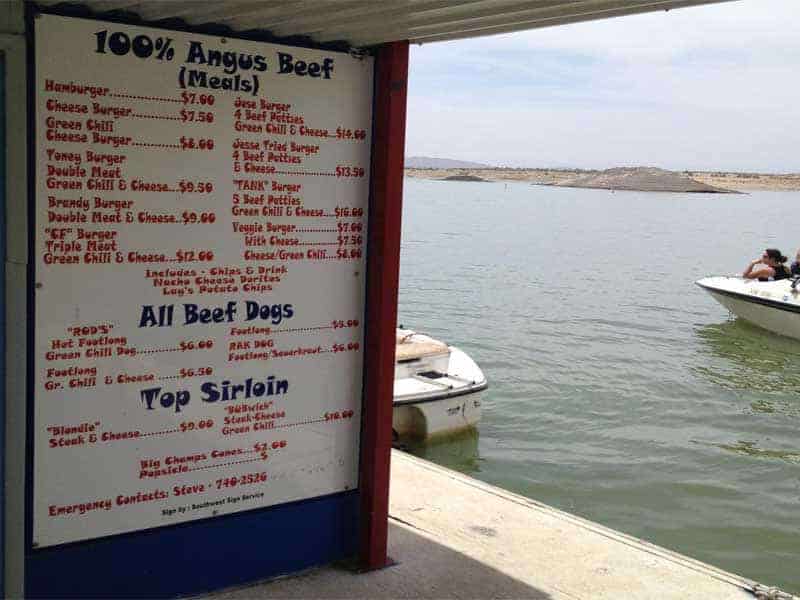 burgers n buns on elephant butte lake