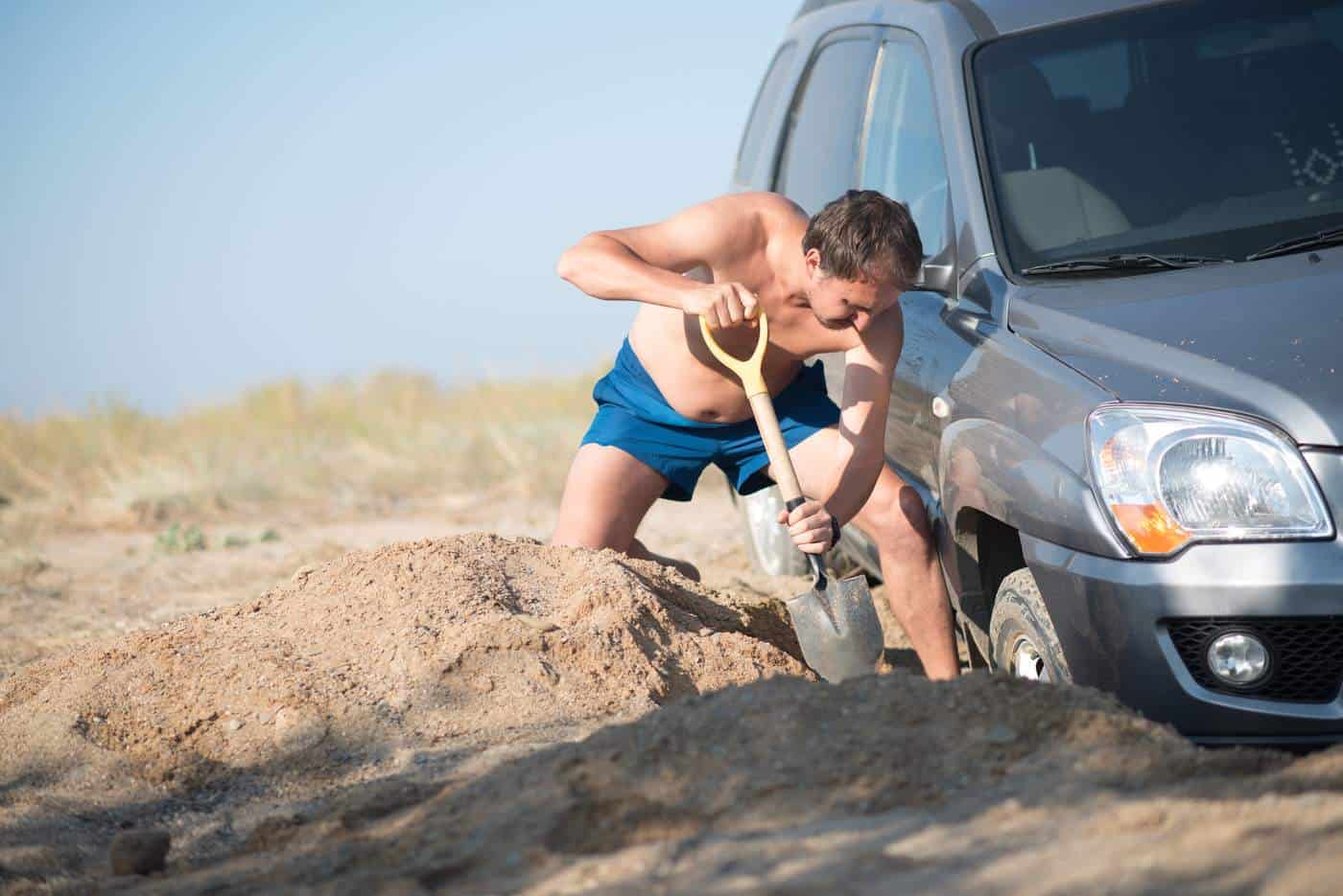 stuck in the sand at elephant butte