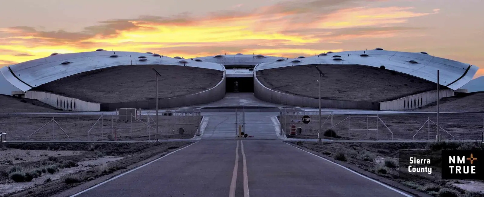 approaching spaceport america in sierra county