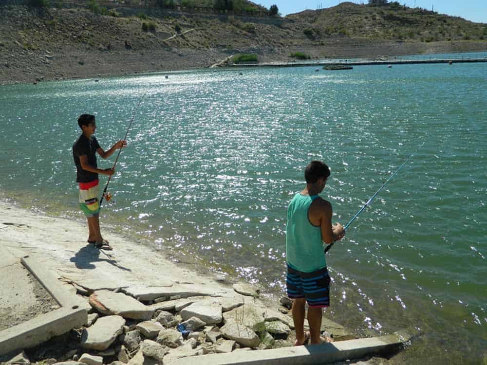 shore fishing at elephant butte lake