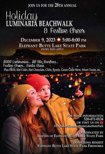 elephant butte luminaria beachwalk 2023