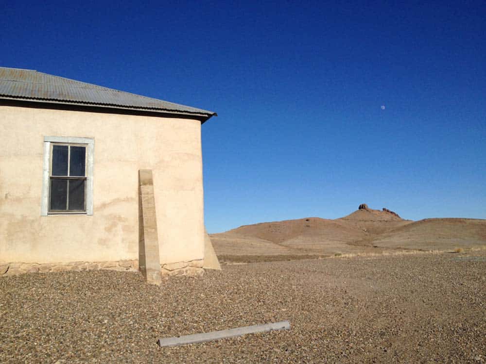 lake valley school moon and outcropping