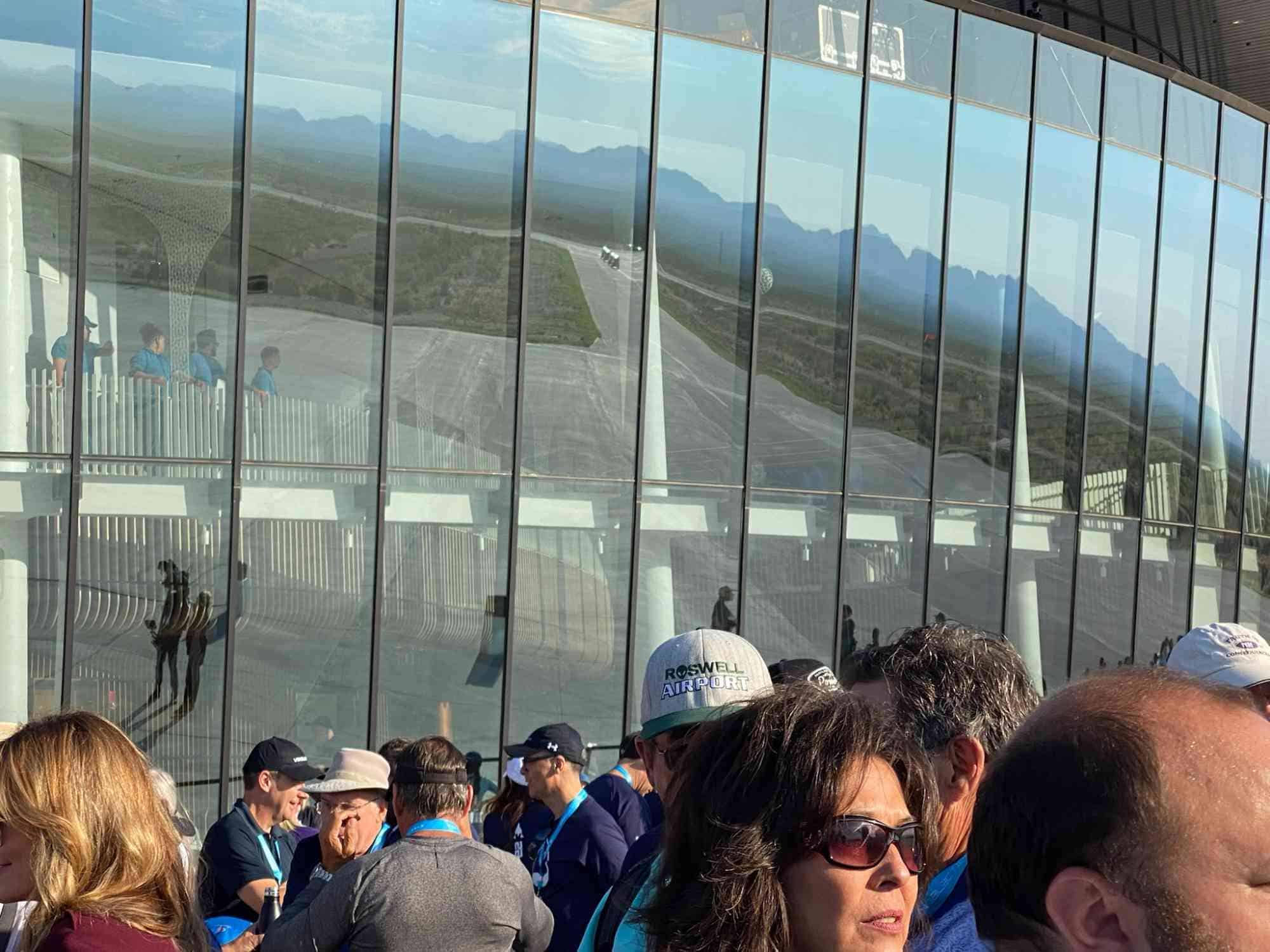 virgin galactic first fully crewed flight from spaceport america photo by kim skinner