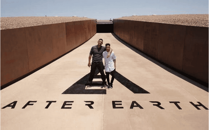 after earth stars will and jaden smith at spaceport america