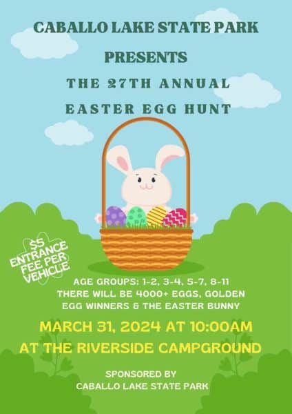 2024 caballo lake state park easter egg hunt flyer